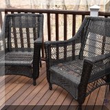 L09. Pair of wicker chairs. 